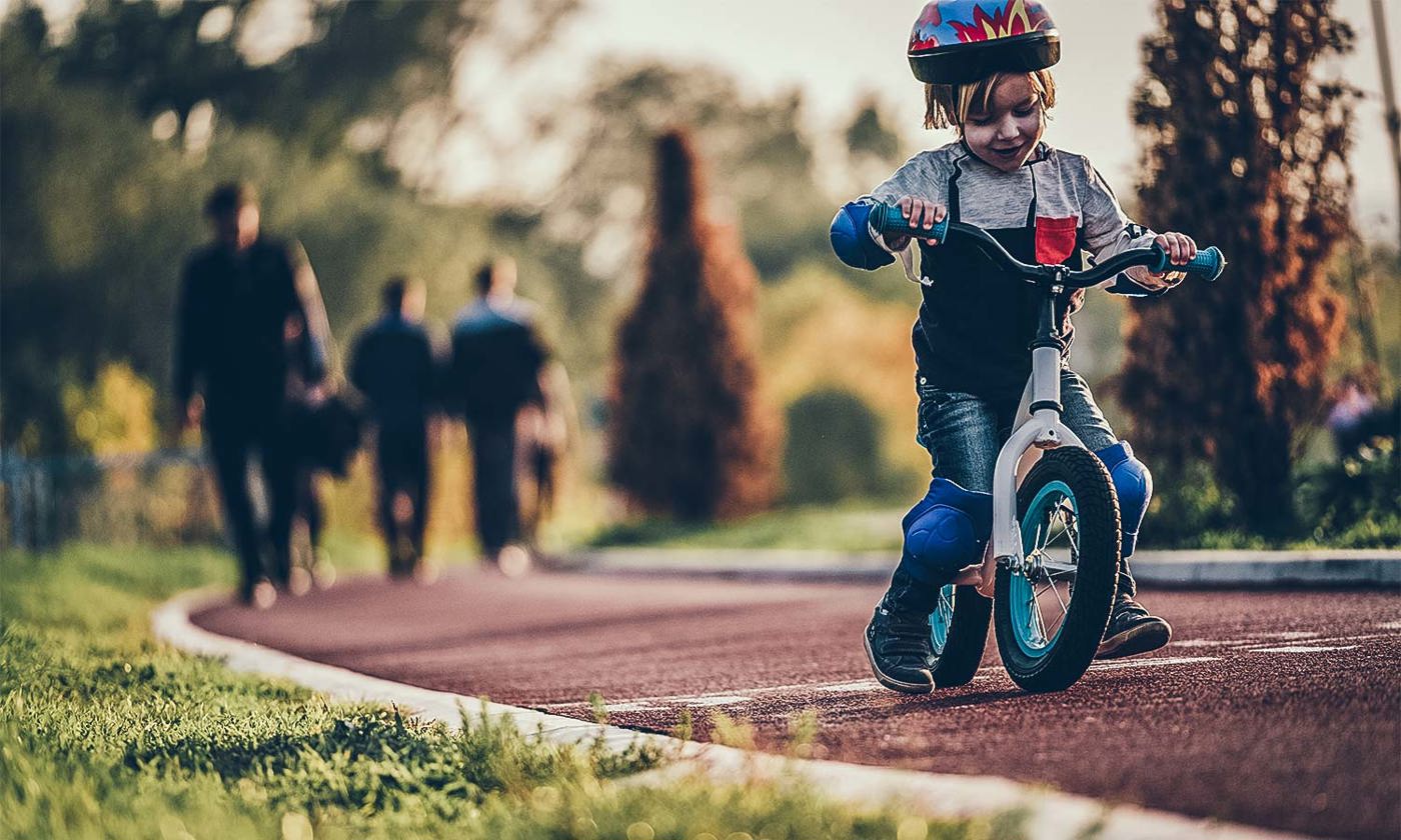 Boy on bicycle