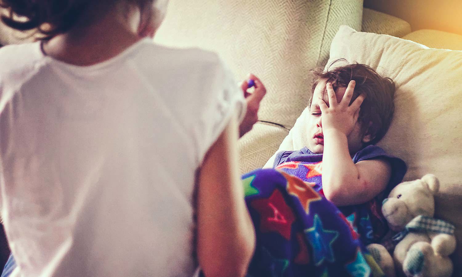 Mother and sick child