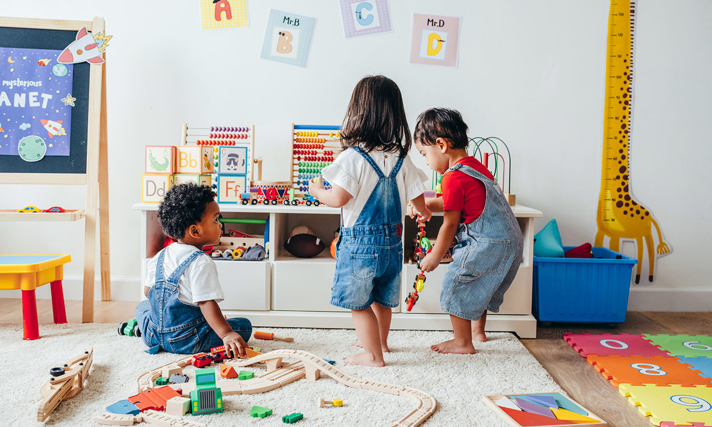 Young children playing