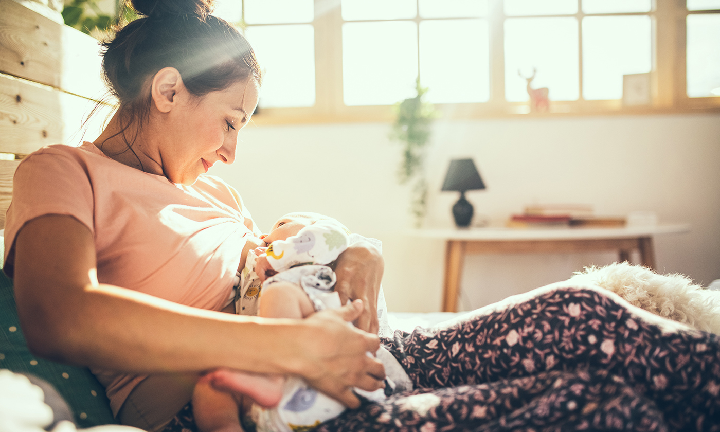 Mother breastfeeding a child