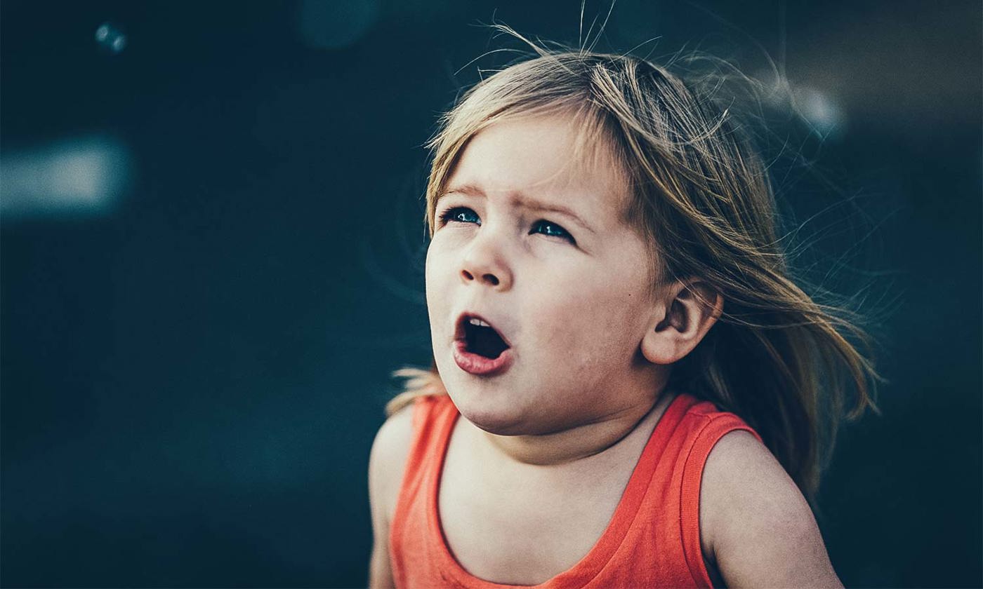 Little girl speaking